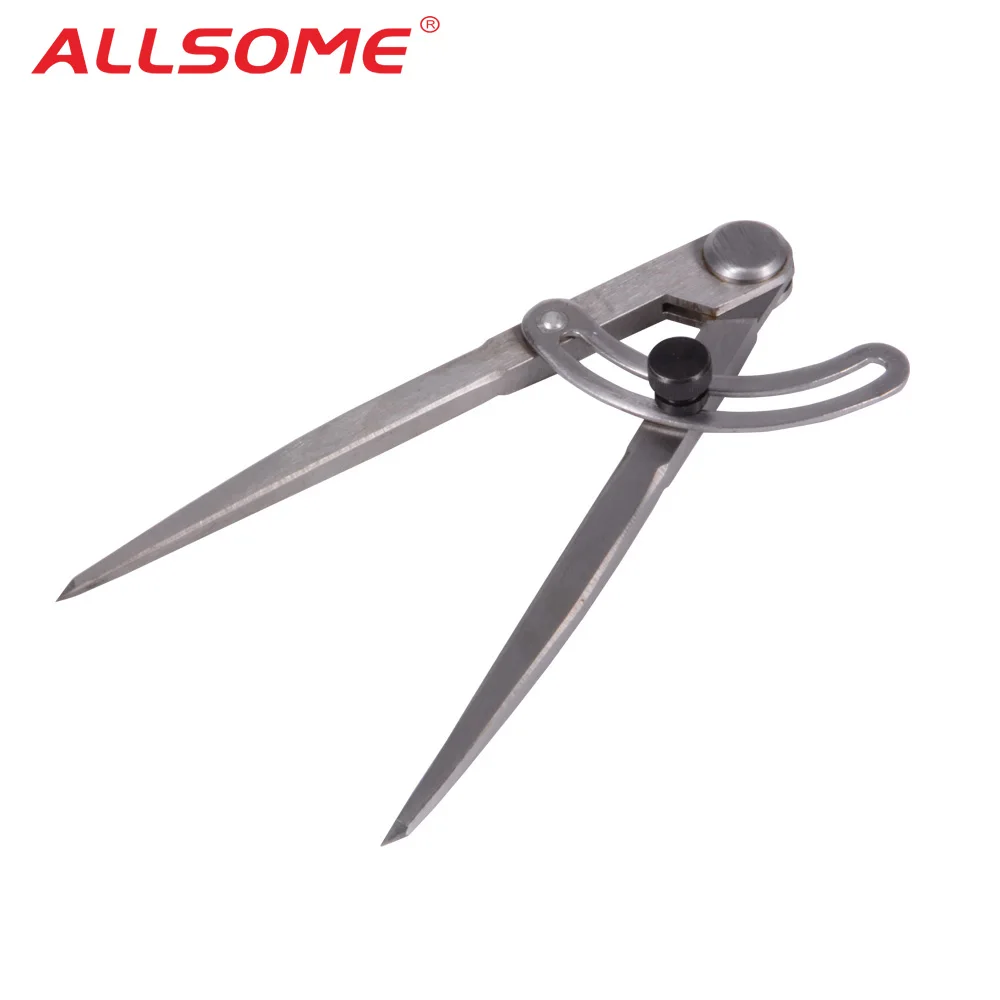 

ALLSOME 200mm Measure Gauge Drawing Wing Divider Mark Flat Leg Design Layout Tool HT832