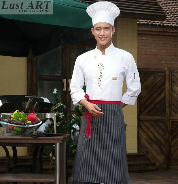Food Service chinese food women men white chef jacket hotel restaurant