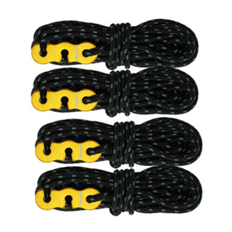 

4Pcs Tent Guide Rope Reflective Wind Cord Guyline Line For Camping Tent Camping Equipment Tents