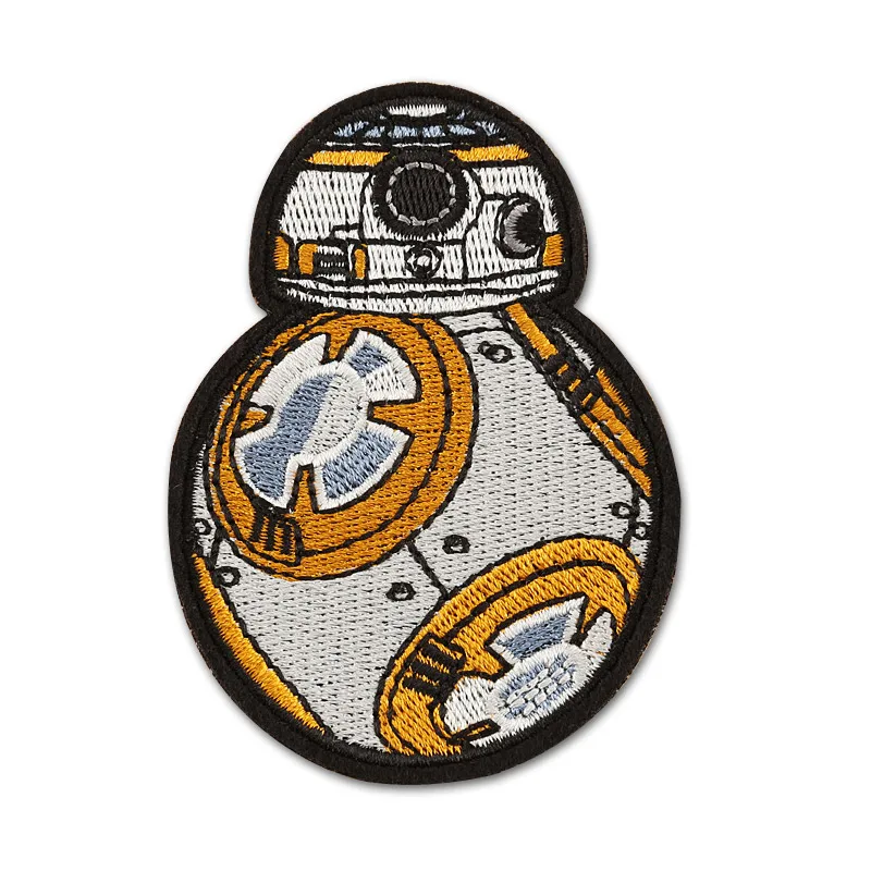

BB8 Robot Patches Embroidered Iron on Patch for Clothing DIY Clothes Stickers Badges boys Garment Appliques
