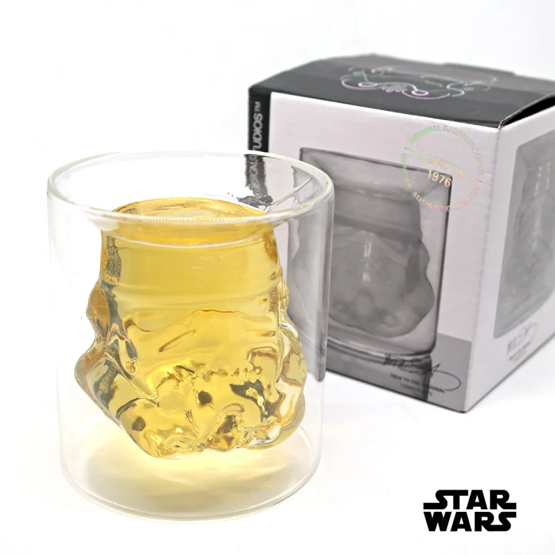 

Star Wars Stormtrooper Double Glass Beer MugS tea beer cup creative drinkware with gift box