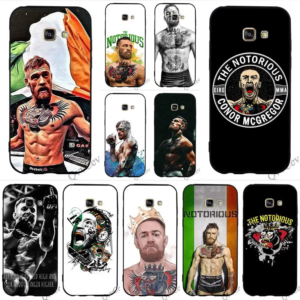 

Colorful Conor McGregor Phone Cover for Samsung S6 Edge Case Galaxy A5 A3 A6 S7 S8 S9 Plus Note 8 9 Silicone