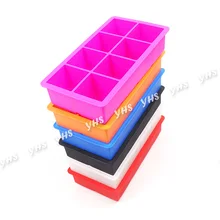 Большой размер большой кубик льда квадратный лоток плесень аксессуары для кухни с барной стойкой инструменты 11,5*21,5 см 8 сетки