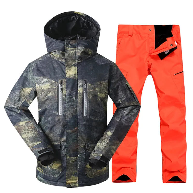 Gsou лыжный костюм для мужчин, лыжная куртка, брюки, зимние лыжные спортивные костюмы для мужчин, водонепроницаемые комплекты для сноуборда, уличная спортивная одежда