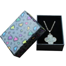 50 шт./лот 8.5*6.5*3.5 см Цепочки и ожерелья Pedant ювелирные изделия упаковка подарочная коробка