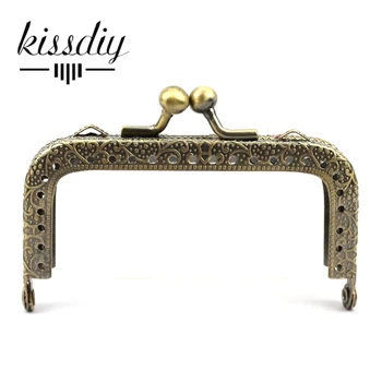 

20pcs/lot DIY 8.5cm Antique brass square Metal Purse Frame kiss clasp Handle for Bag Craft bag making ,freeshippingXF13-20