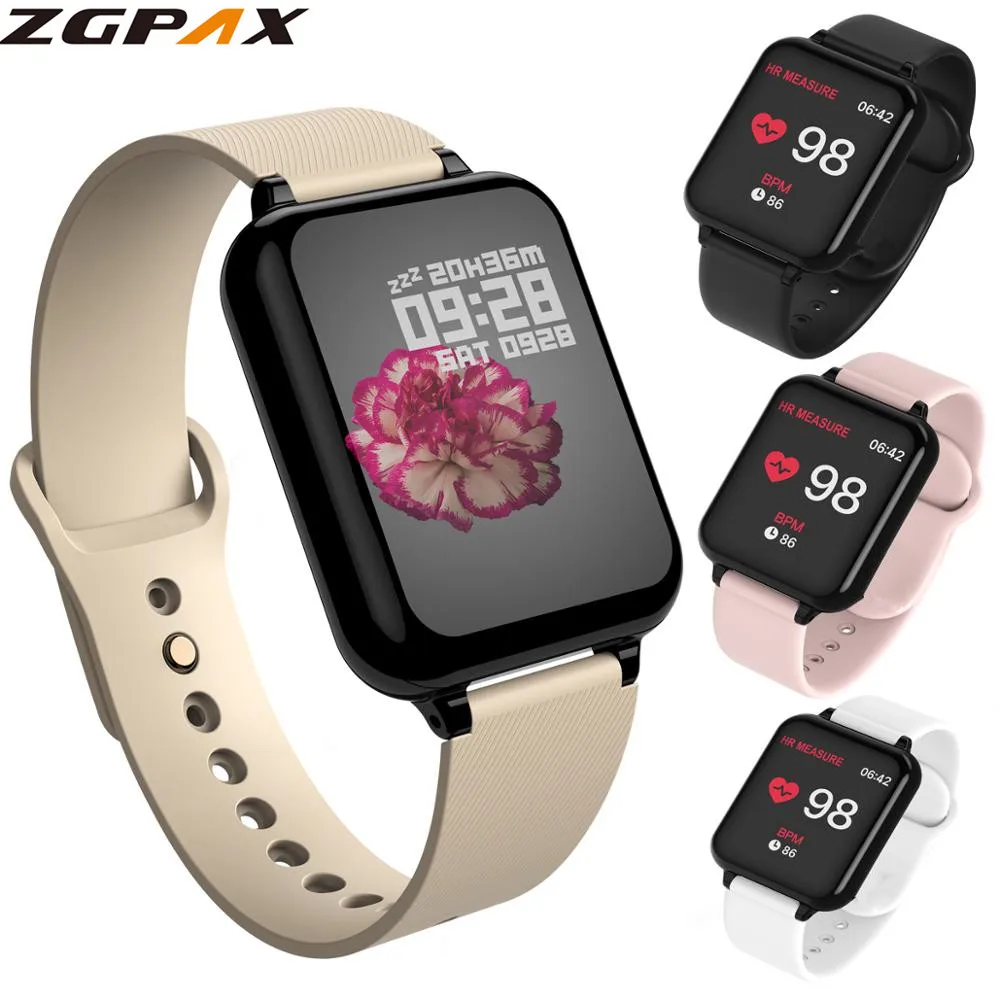 

ZGPAX B57 smart watch IP67 waterproof smartwatch heart rate monitor multiple sport model fitness tracker man women wearable