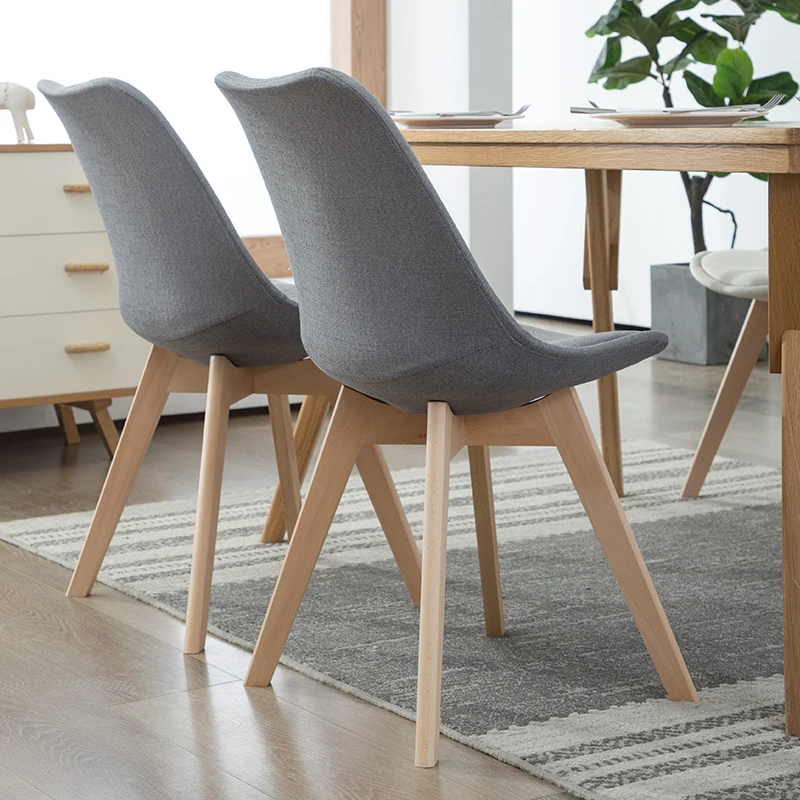 

Cloth Comedores Modernos Muebles Home Dining Chair Back Office Chair Creative Solid Wood Nordic Chair