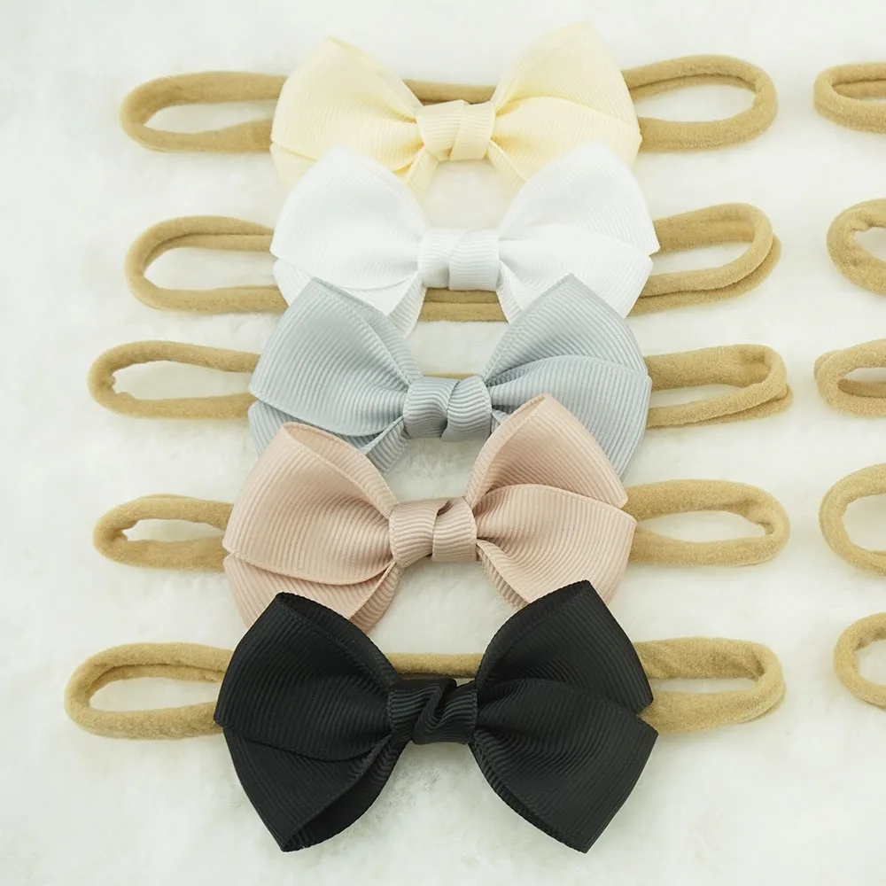 one size, AX02 Baby Nylon Headbands Hairbands Hair Bow Elastics for Baby Girls Newborn Infant Toddlers Kids