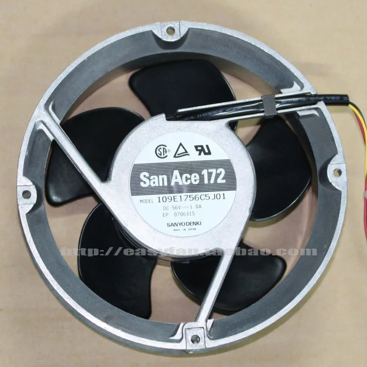 

Sanyo Denki 109E1756C5J01 DC 56V 1.0A 172x172x51mm серверное охлаждение Ffan