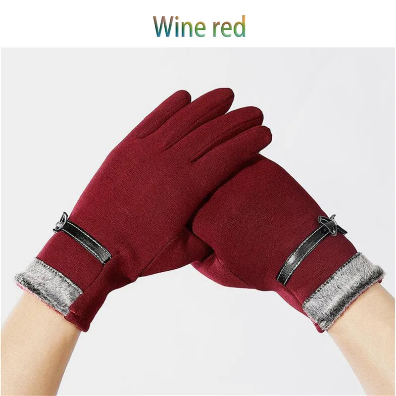  Women`s Casual Winter Outdoor Sports Riding Gloves Warm Windproof Mittens guantes eldiven handschoenen 40FE2214