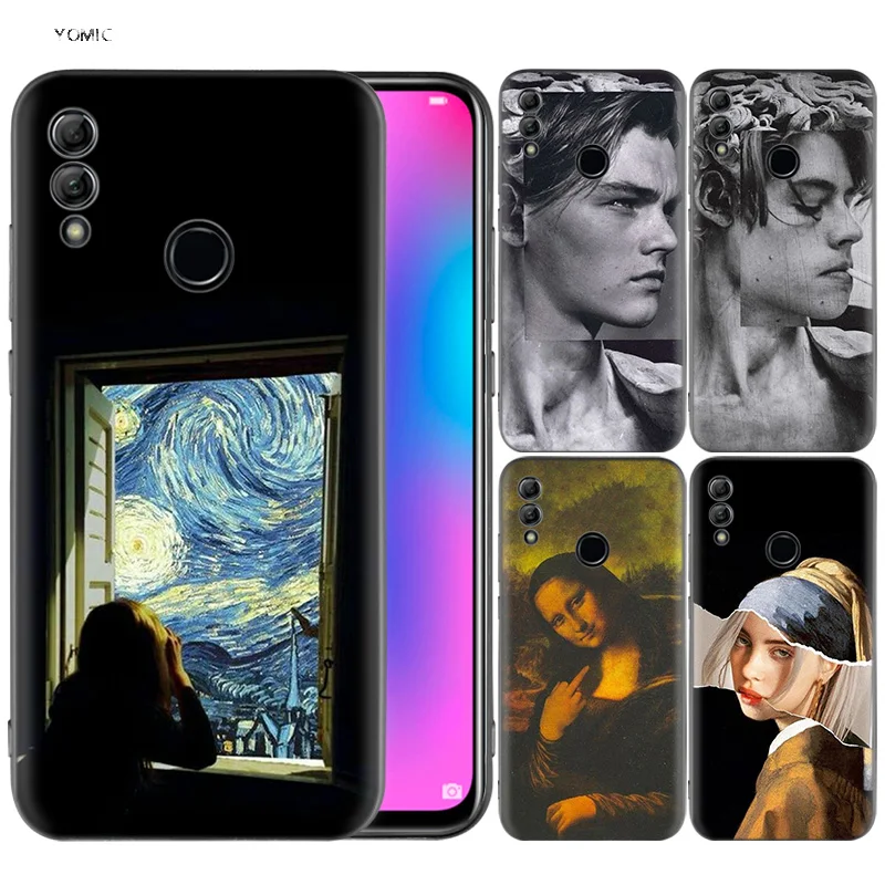

Silicone Cover Case for Huawei Honor 10 9 Lite 8X 8C 8A Y6 Y7 Y9 7A Pro Prime 7C 2018 2019 V20 Accent wall lockscreen art Tumblr