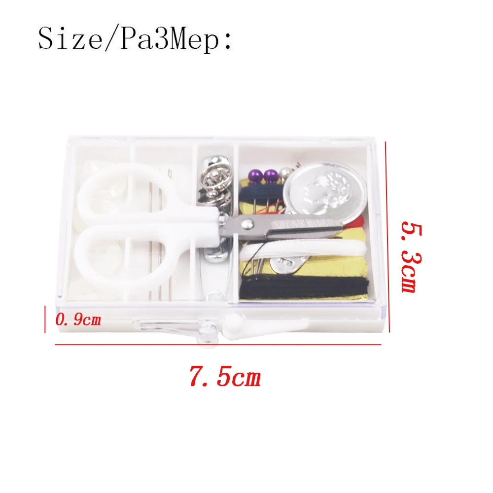 DIY мини-швейная коробка швейные нитки стежки инструменты для игл набор кнопок ремесло ножницы путешествия швейный набор