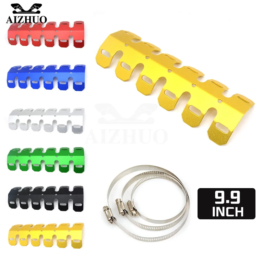 Universal Motorcycle Dirt Bike Exhaust Pipe Crash Protector Heat Shield Cover For suzuki LTZ400/450 250SB DR250S DR250R DRZ400S