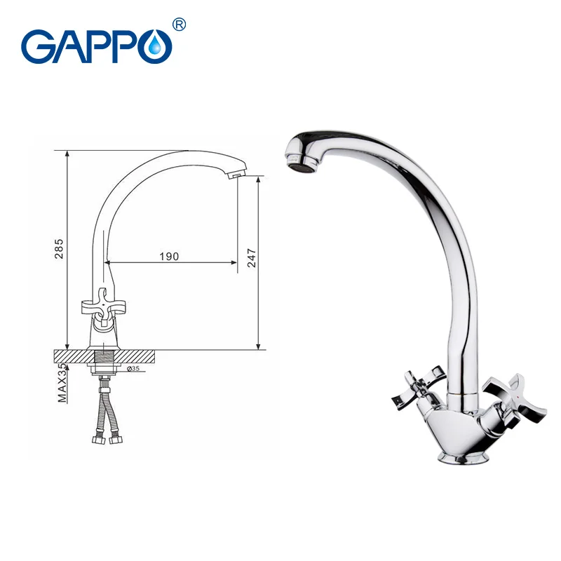 Billig GAPPO küche waschbecken wasserhahn küche mixer wasser mischbatterien Messing küche wasserhahn tap bronze wasserhahn küche bad faucetGA4143