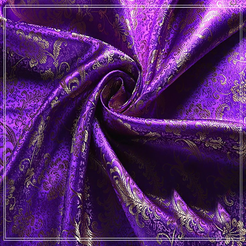 90cmx100cm Pteris peony style silk jacquard tapestry satin jacquard