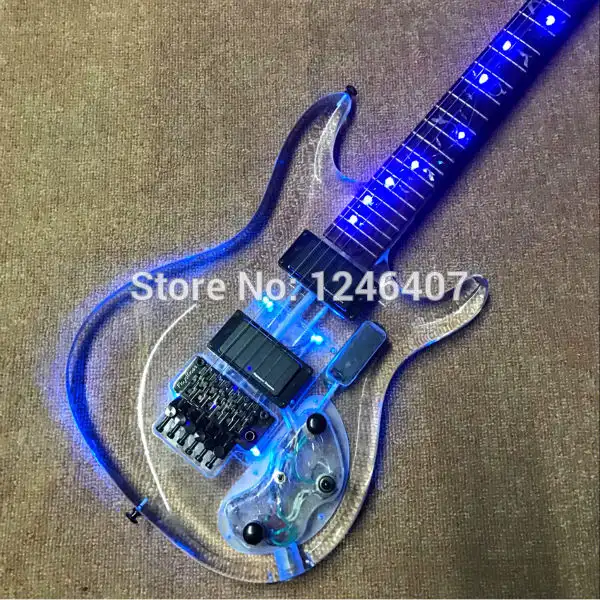 Us 346 86 6 Off Free Shipping Led Crystal 2016 New Products Of Shanghai Music Show Double Swing Electric Guitar Pickups Sound Good In Guitar From