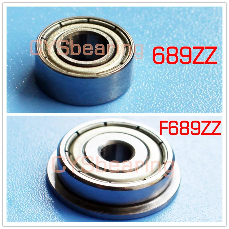 

689ZZ Bearing 9x17x5 MM Miniature 689Z Ball Bearings 618/9ZZ 689 ZZ S689ZZ F689ZZ flange stainless steel bearing 9*17*5mm