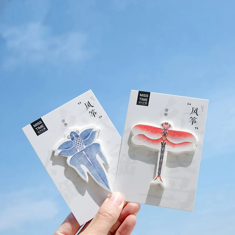 

4 pcs/lot Creative Vintage kite insects memo pad paper sticky notes post notepad stationery papeleria school supplies