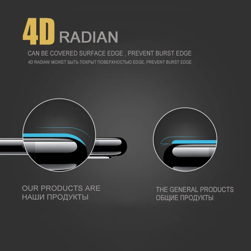 XSDTS 4D Tempered Glass For iPhone X Screen Protector For iPhone X 2nd Gen 3D Full Curved Edge 5.8\