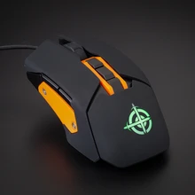 Hongsund Проводная игровая мышь USB 6 кнопочная оптическая RGB светодиодный Подсветка мышь геймер 4000 dpi для ПК ноутбука настольного компьютера игры