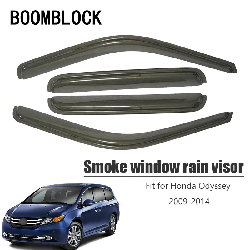 

BOOMBLOCK For Honda Odyssey 2009 2010 2011 2012 2013 2014 Car Wind Deflector Sun Guard Rain Wind Vent Visor Cover Trim
