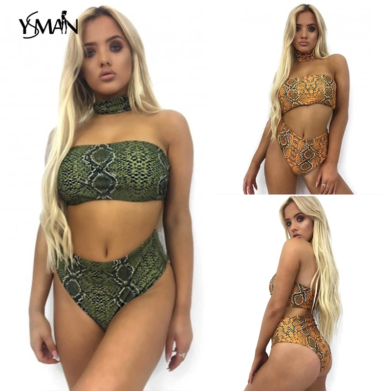 snakeskin plus size swimsuit