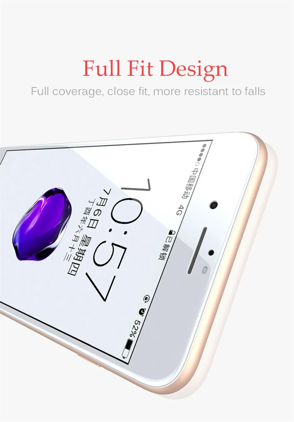 MOSUEMI For iPhone 6 6s 7 8 x Glass Tempered Front 9H Hard On iPhone 6 6s 7 8 Plus Screen Protector Full Protective Glass Film (4)
