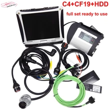 BOM SD Conectar C4 Auto Scanner Code Reader e Programador com Software MB ESTRELA C 4 Laptop Ferramenta de Diagnóstico Profissional