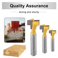 סגסוגת כרסום 1pcs T-Slot נתב Bit 1/4" קוטר Shank 1/2" Bits נתב רוחב להב עבור מכונת כרסום סגסוגת עץ קרביד (5)