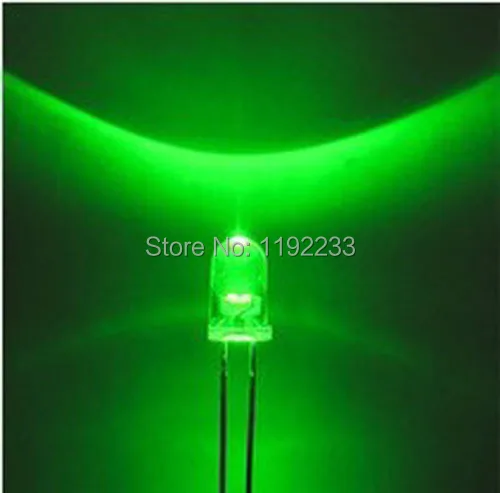 

1000 pcs/Lot 5mm LED Highlight White Light Combine With Green Light LED