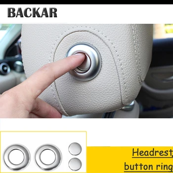 

Backar ABS Car Styling Headrest Adjustment Button Ring Decorative Stickers For BMW F30 F34 F35 3 Series 320i 316i Accessories