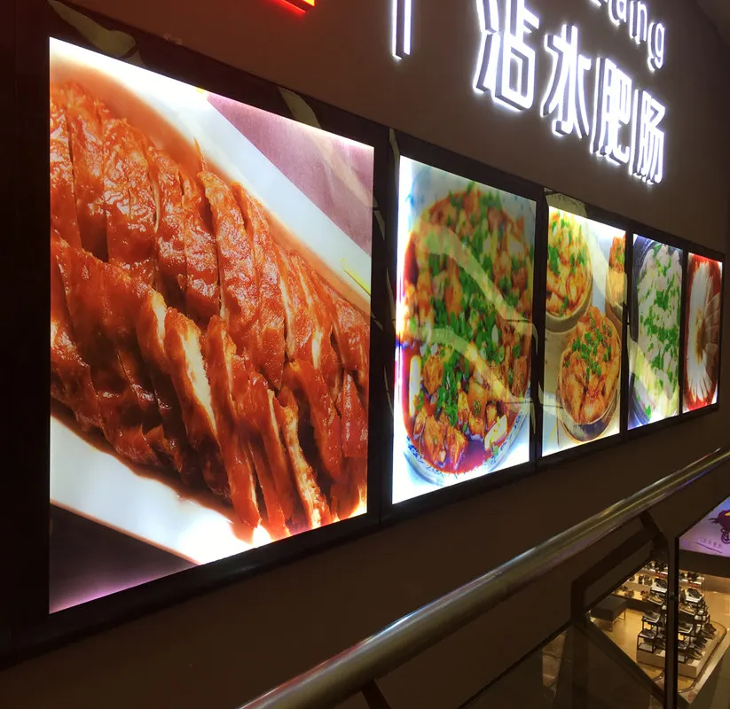 5pcs 60x70cm Magnetic Aluminum Frame Slim Restaurant Led Menu Aluminum Frame Slim Restaurant Led Menu