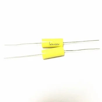 

Wholesale and retail long leads yellow Axial Polyester Film Capacitors electronics 0.47uF 630V for tube amp audio