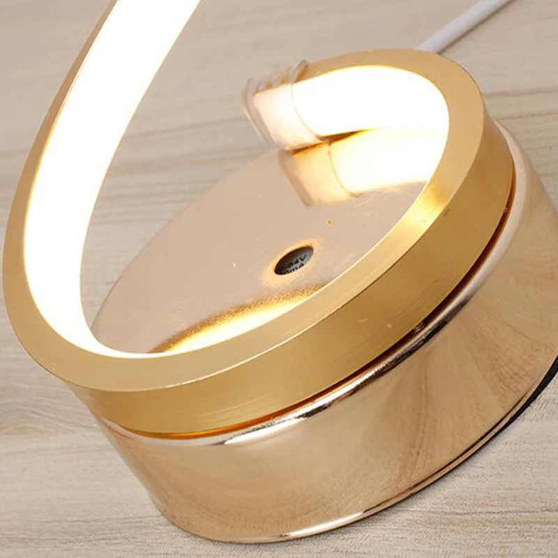  Eu Plug Led Table Lamp Modern Creative Spiral Design Minimalist Lighting Dimmable Floor Desk Lamp G