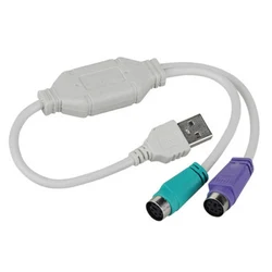 Adaptateur de convertisseur de câble USB mâle vers PS/2 PS2 femelle, câble de conversion, adaptateur de clavier, 1 pièce, 