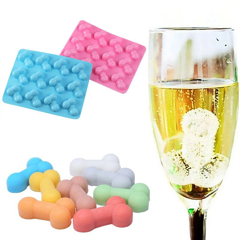 

Cheerful Sexy Penis Cake Mold Dick Ice Cube Tray Silicone Mold Soap Candle Moulds Sugar Craft Tools Bakeware Chocolate Moulds