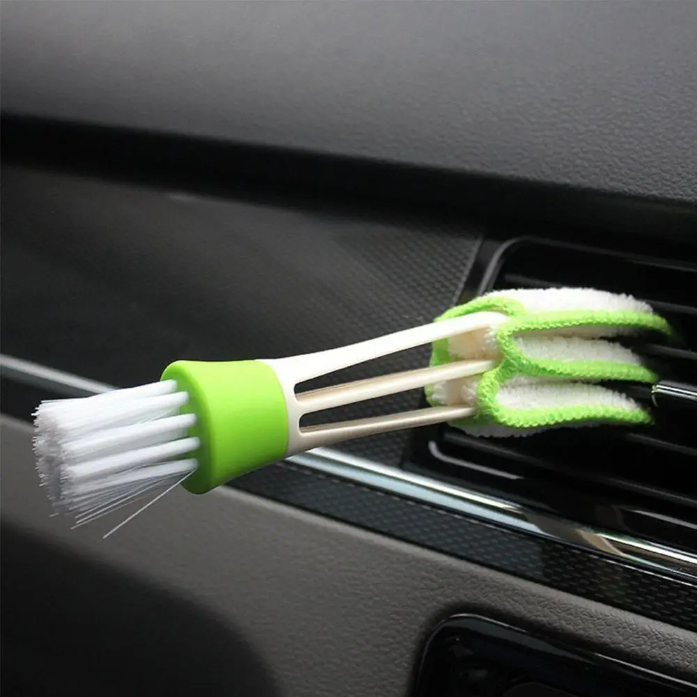 

hot Car Vent Air-Condition Blind Cleaner Keyboard Duster Double Heads Cleaning Brush