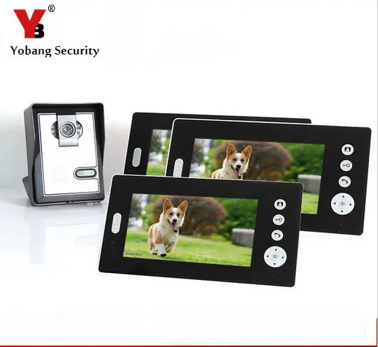 Yobangsecurity 7 дюймов Беспроводной видео телефон двери Дверные звонки домофон Системы