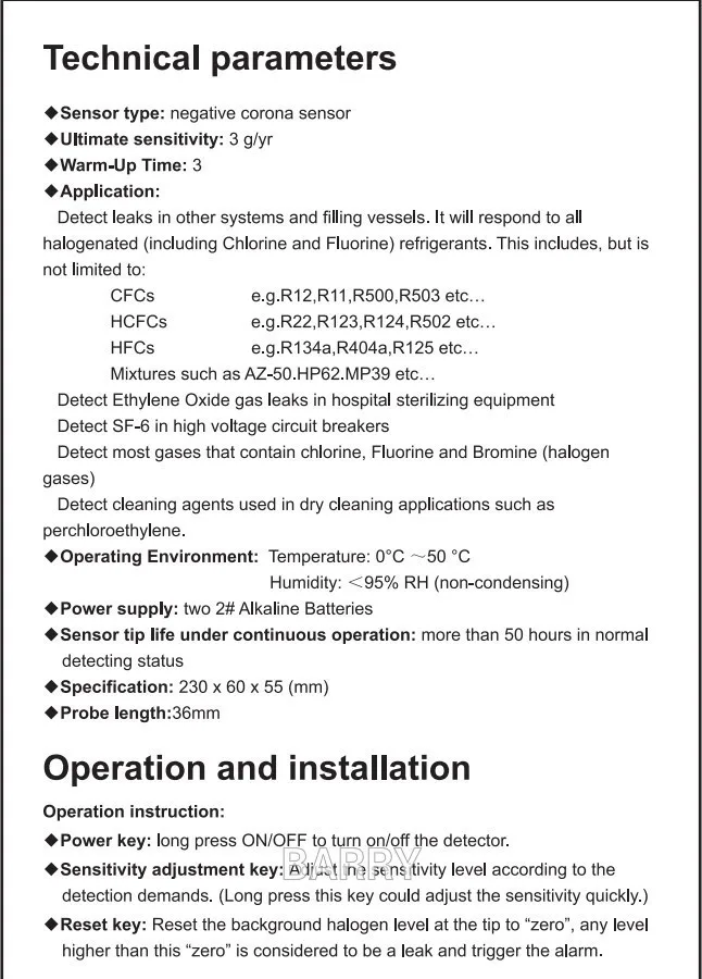 Freon Halogen Refrigerant Gas Leak Detector R410A R134A HVAC Sensitivity Tool HLD-100+ Elitech