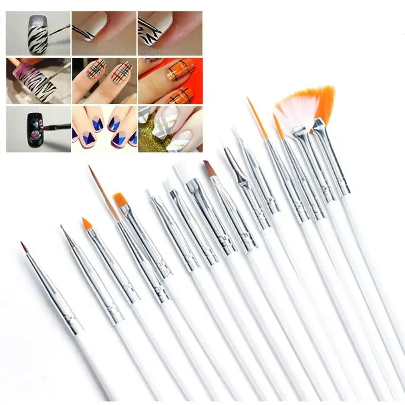 

20pcs Nail Art Painting Pen Set Nails Dotting Drawing Polish Brushes Crystal Painting Drawing Carving Pen UV Gel Manicure Tools