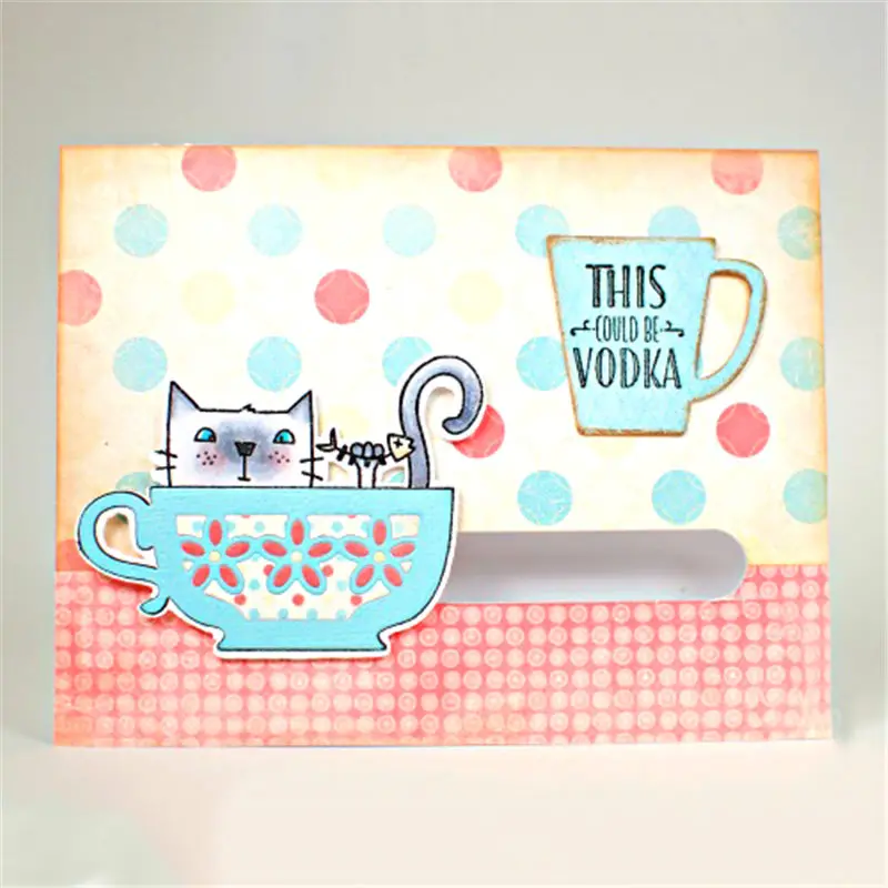 

YaMinSanNiO Cup Metal Cutting Dies Scrapbooking Embossing Dies Cut Stencils DIY Cards Craft Dies for New 2019