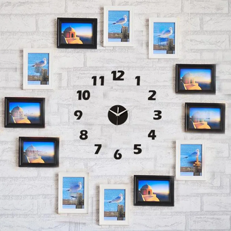 Wall Clock Digital Watch Home Clocks Living Room Sticker Home Decor Relojes Adhesivos Decorativos Para Paredes