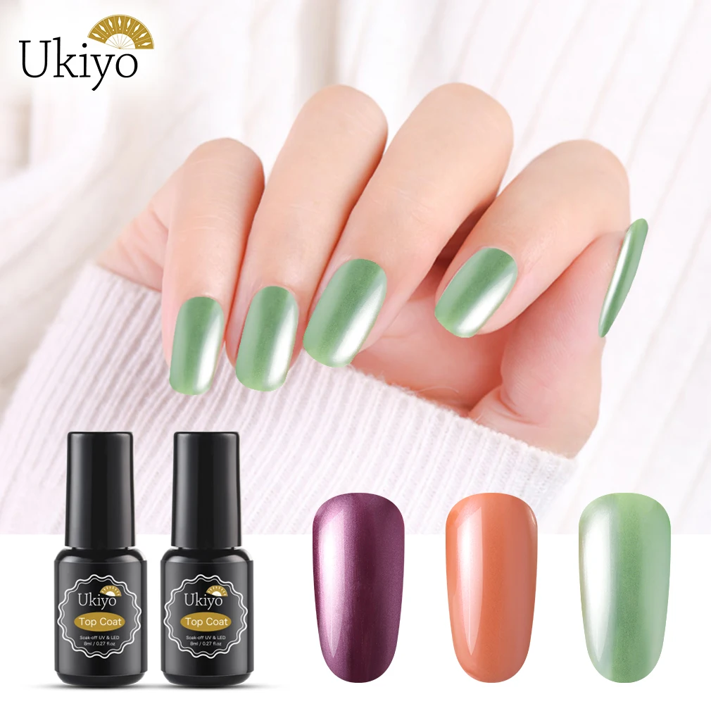 

Ukiyo Nail Art 8ml Metallic Nail Gel Polish Soak Off UV LED Gel Varnish Gelpolish Semi Permanent Mirror Effect Manicure Lacquer