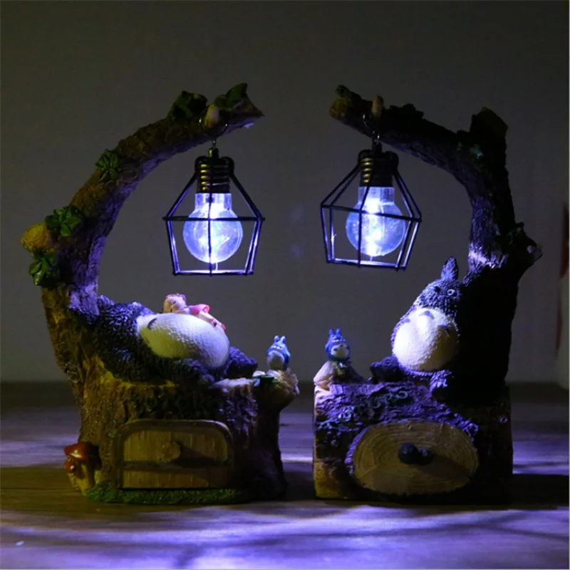 

Totoro Electronic 3D Resin Animals Table Lamp Bedroom Bedside Night Light Table Night Lamp Hearts Children's Lighting Fixtures