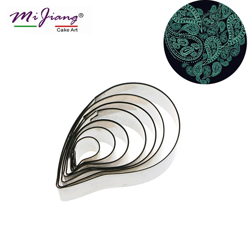 

Mijiang Paisley Pattern Flower Cake Cutters Stainless Steel Slicer DIY Fondant Cake Decorating Tools Kitchen Accessories A330