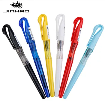 

6PCS Set High Quality JINHAO Fountain Pen 0.38mm Extra Fine Nib Cute Swan Ink Pen for Writing School Supplies