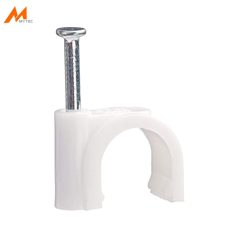 

20-100PCS Round Cable Clips Wire Nails 6mm - 32mm Wire Cord Tie Holder Clips Hardware