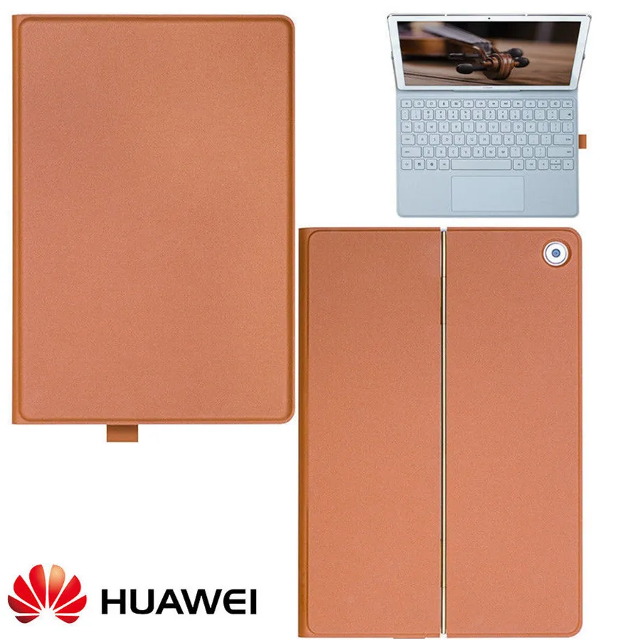 Original Official For Huawei MediaPad M5 /M5 Pro 10.8 inch Tablet Keyboard Case Flip Leather With Stand Cover - Цвет: Brown