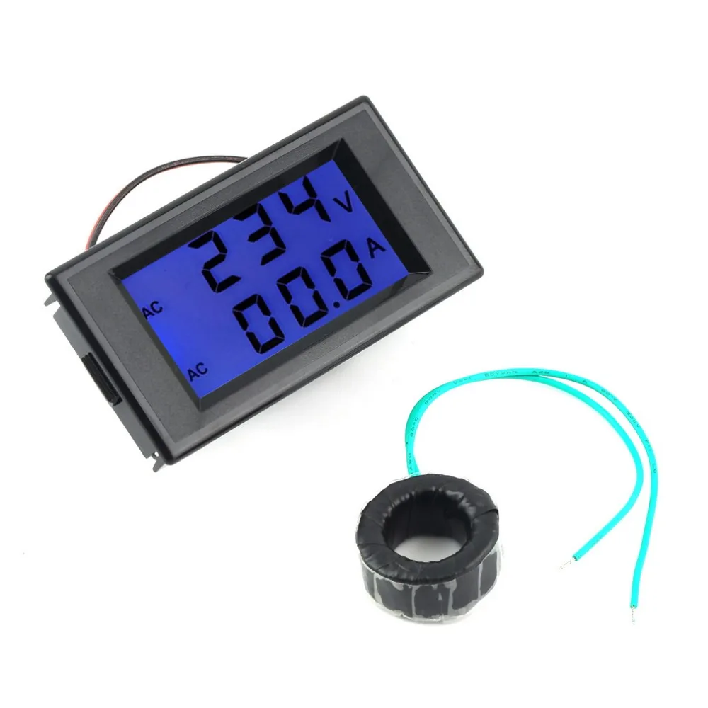 1 Pcs High Quality Dual Display Digital AC Volt Amperemeter Voltage Panel Meter+Current Sense